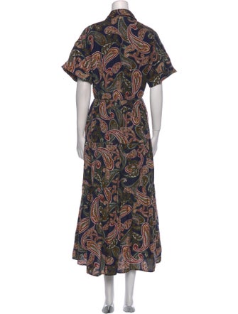 Nicholas Paisley Print Long Dress