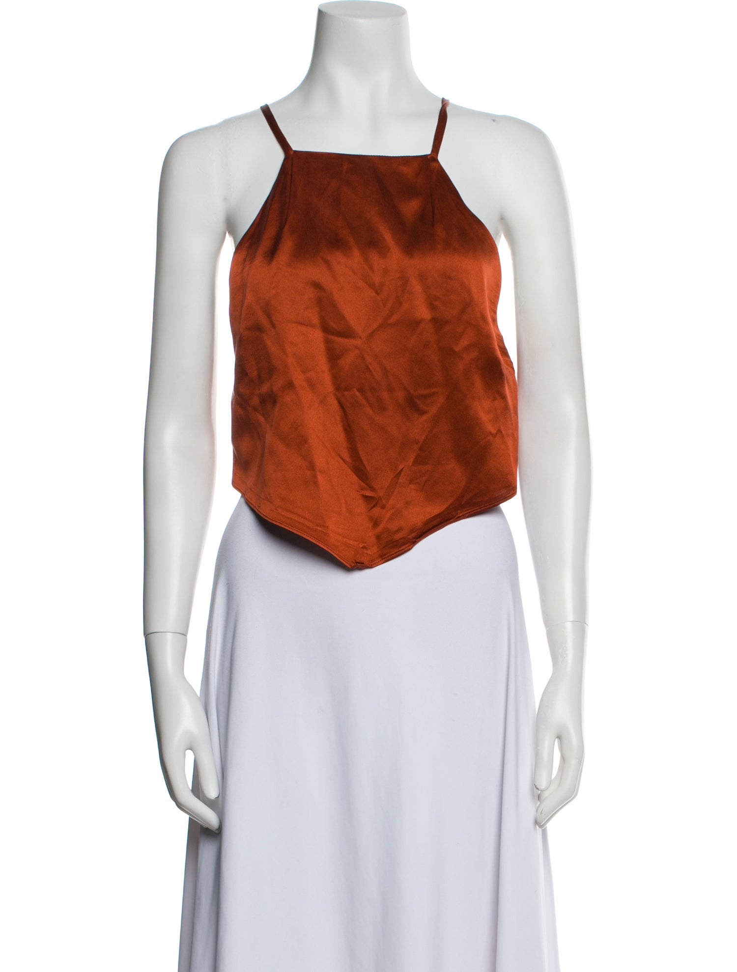 Nicholas Silk Square Neckline Crop Top