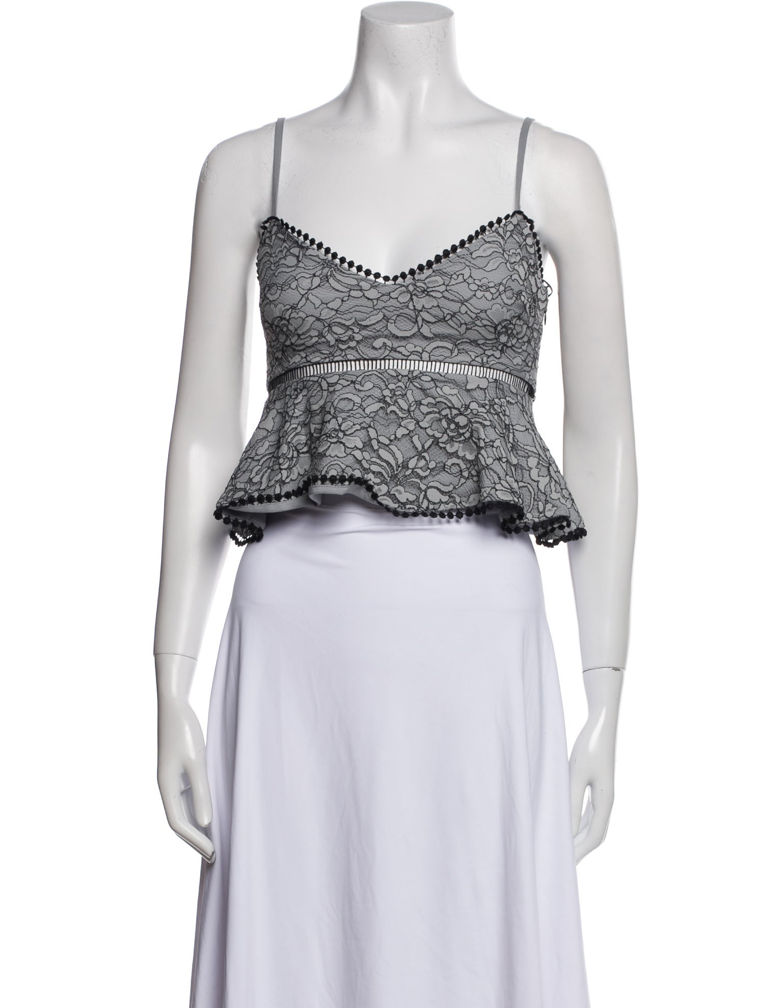 Nicholas V-Neck Sleeveless Crop Top