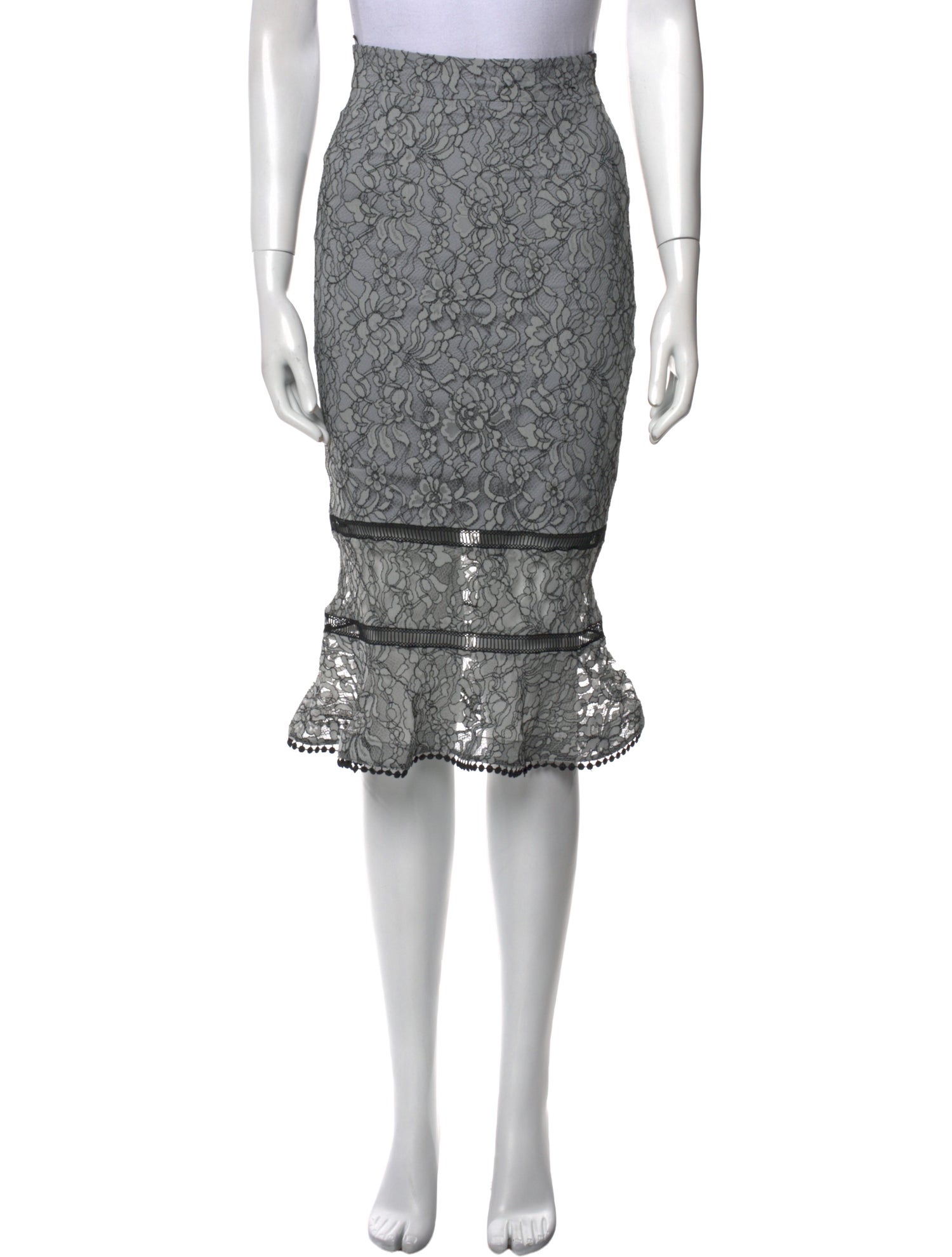 Nicholas Lace Pattern Knee-Length Skirt