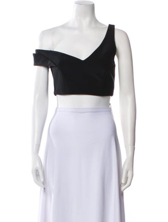 Nicholas Silk Asymmetrical Crop Top
