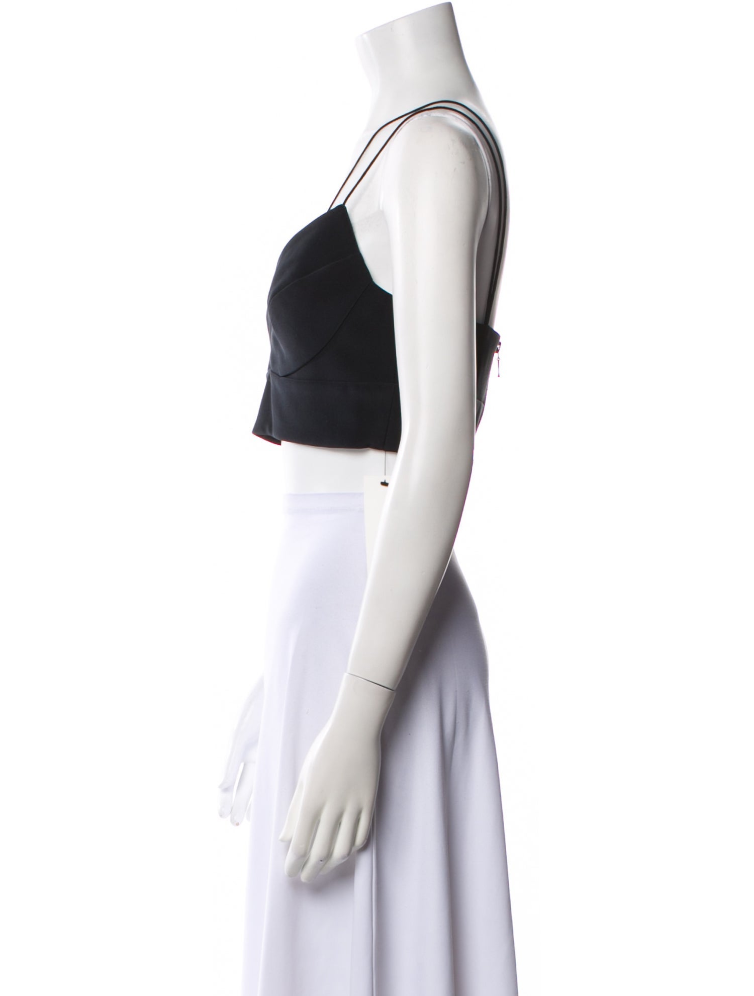 Nicholas Silk V-Neck Crop Top