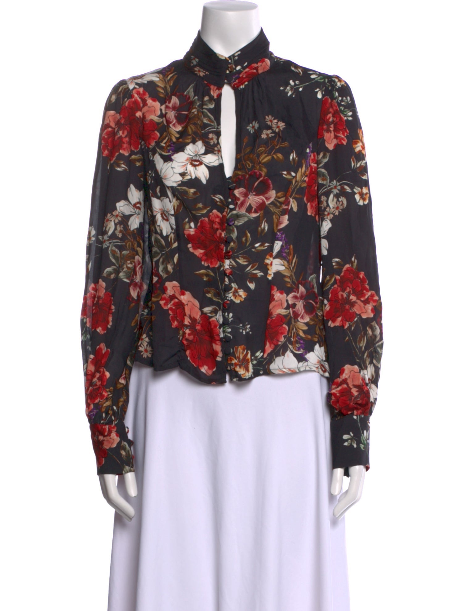 Nicholas Silk Floral Print Blouse