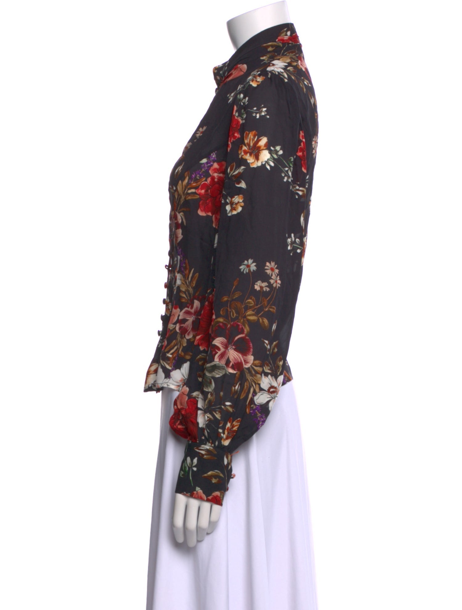 Nicholas Silk Floral Print Blouse