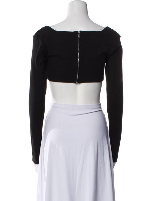 Nicholas Square Neckline Long Sleeve Crop Top