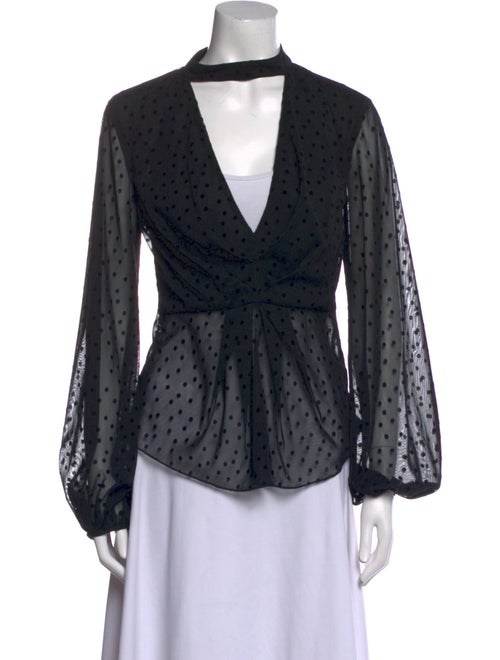 Nicholas Polka Dot Print V-Neck Blouse