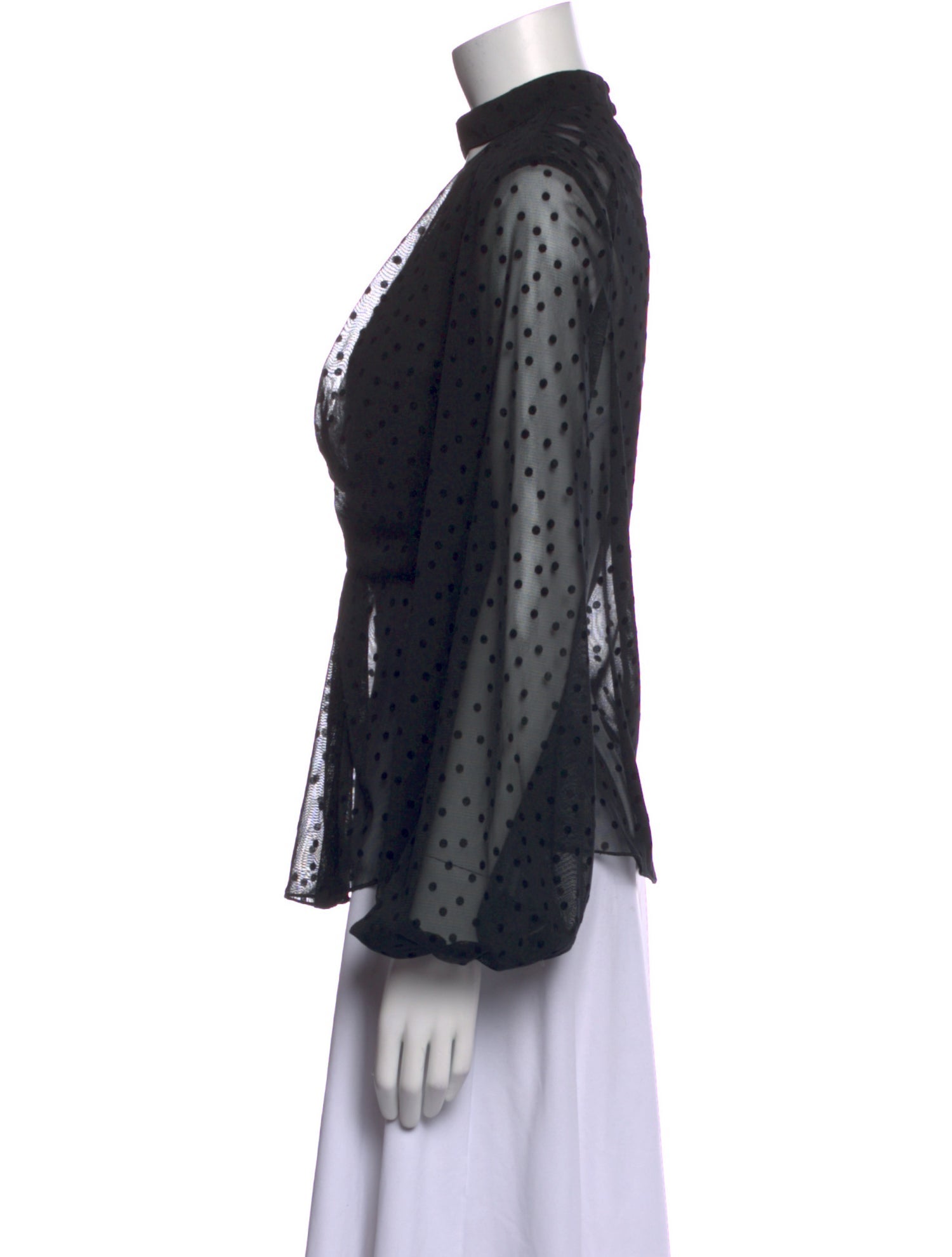 Nicholas Polka Dot Print V-Neck Blouse