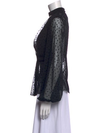 Nicholas Polka Dot Print V-Neck Blouse