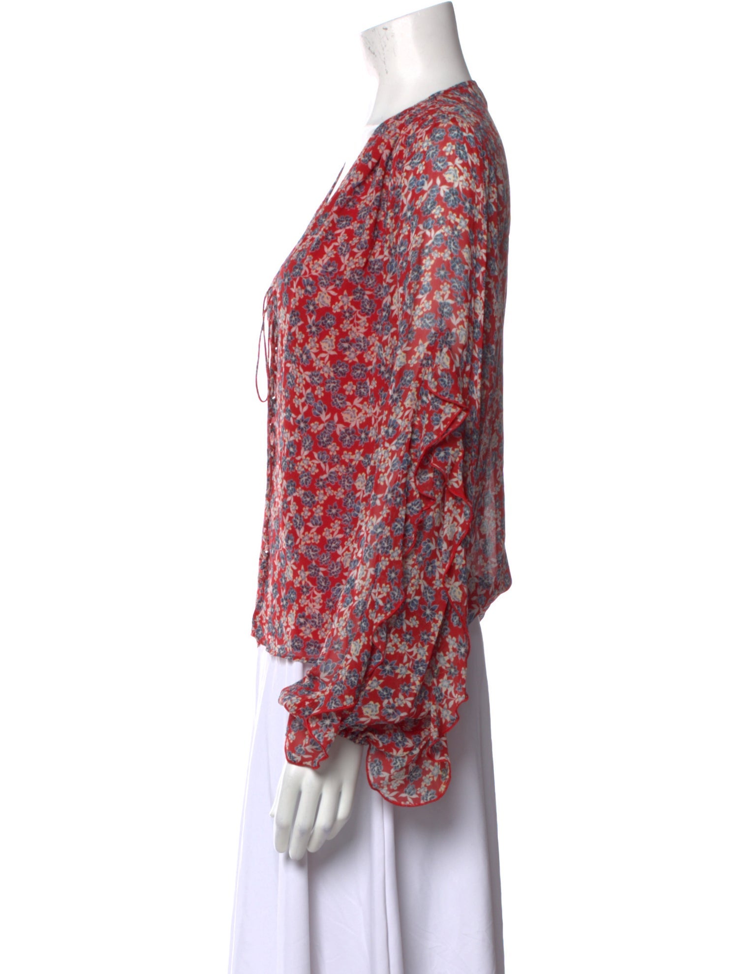 Nicholas Floral Print V-Neck Blouse