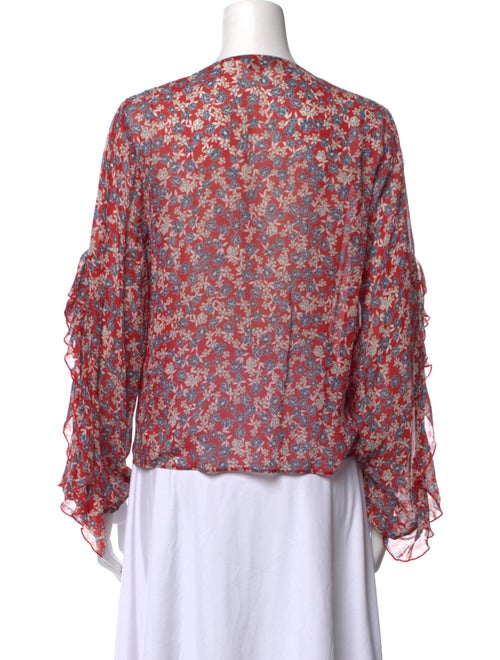 Nicholas Floral Print V-Neck Blouse