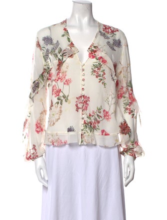 Nicholas Silk Floral Print Blouse