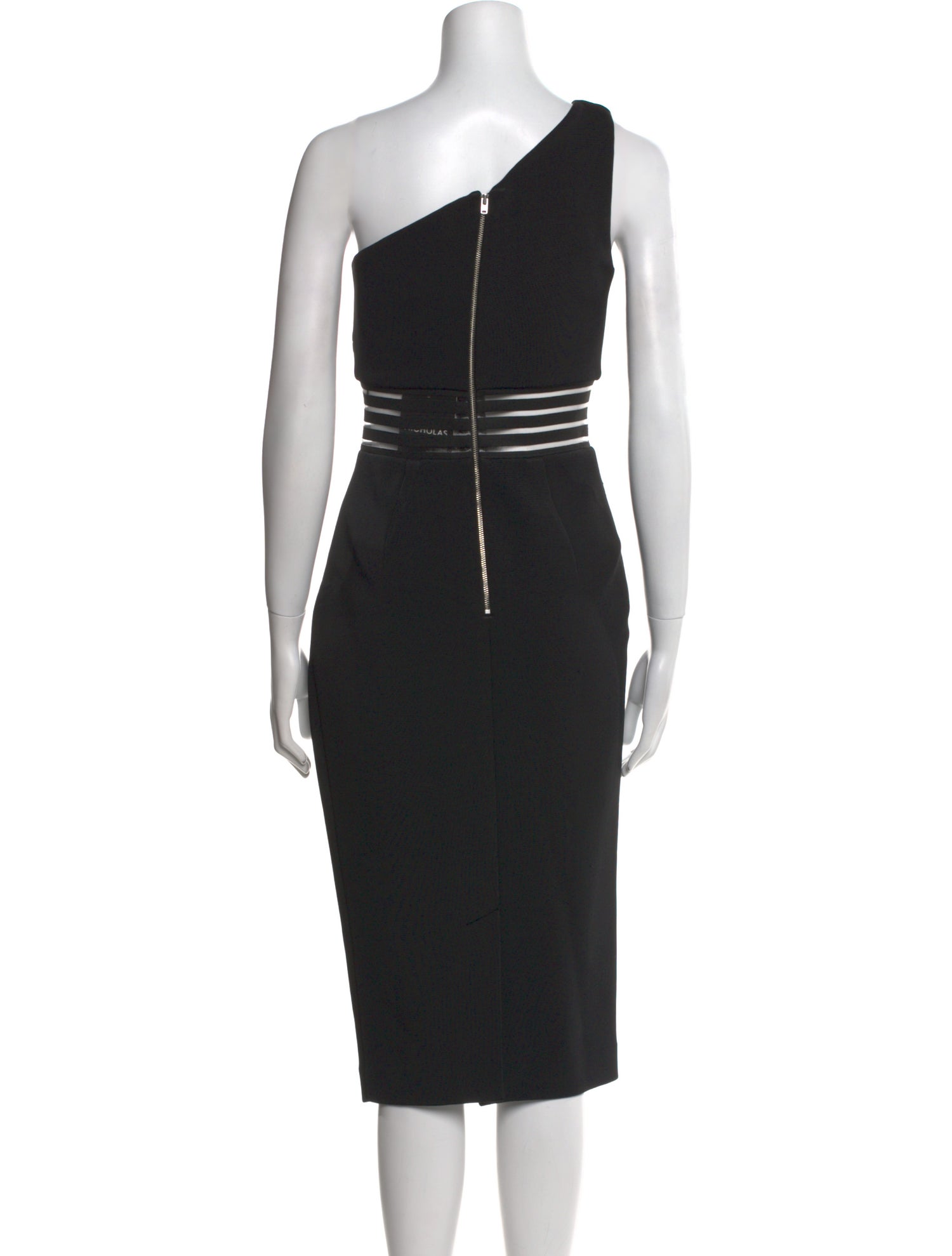 Nicholas One-Shoulder Midi Length Dress