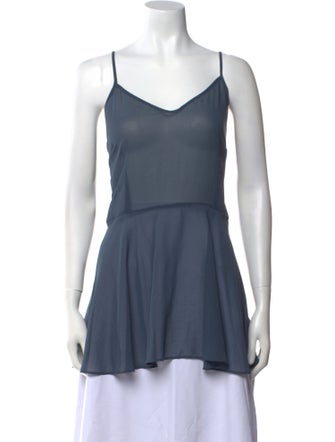 Nicholas Linen V-Neck Top