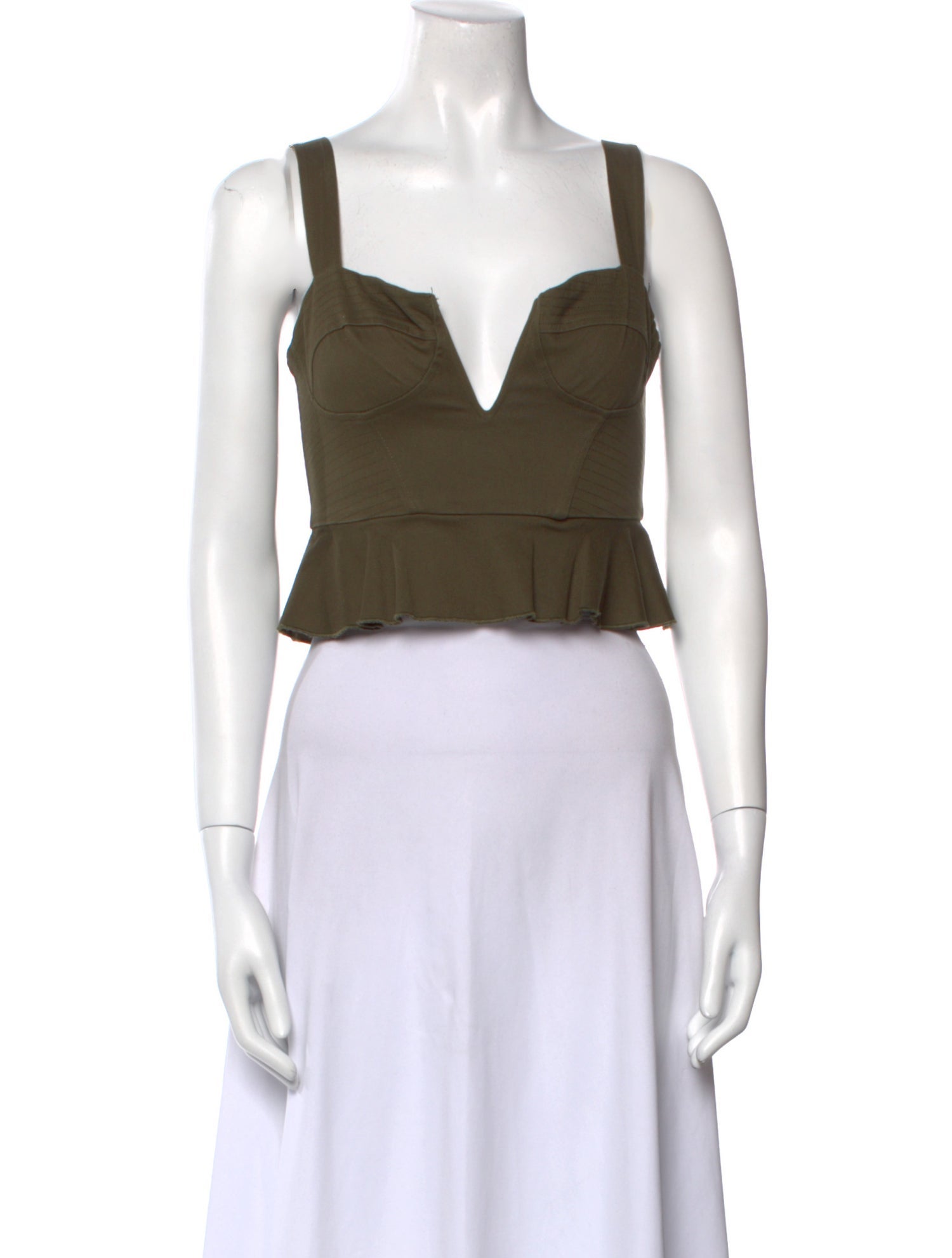 Nicholas Square Neckline Sleeveless Crop Top