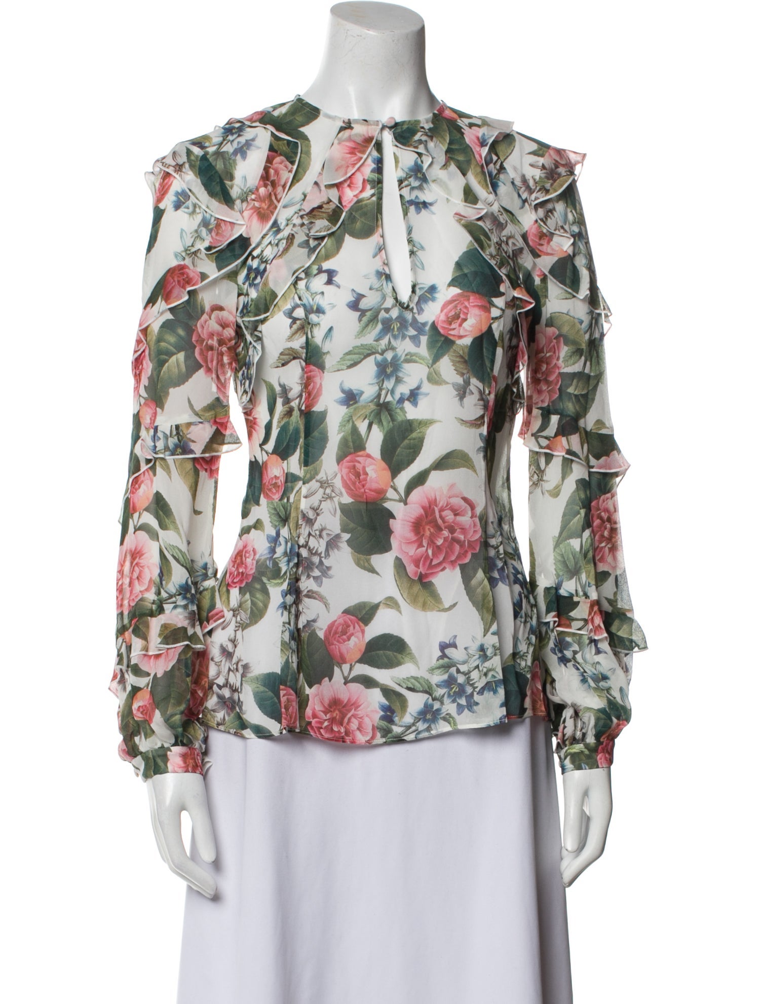 Nicholas Silk Floral Print Blouse w/ Tags