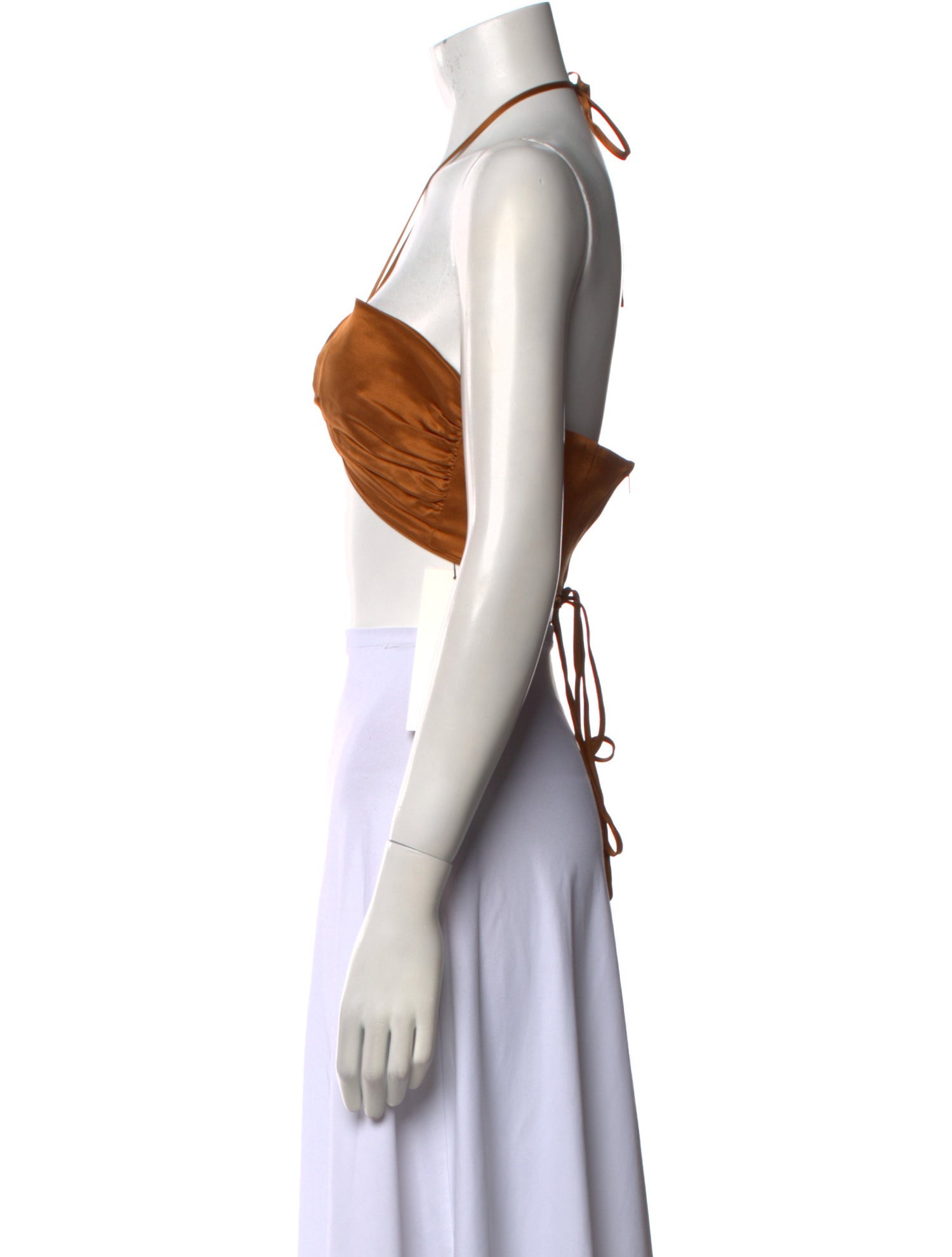 Nicholas Silk Halterneck Crop Top