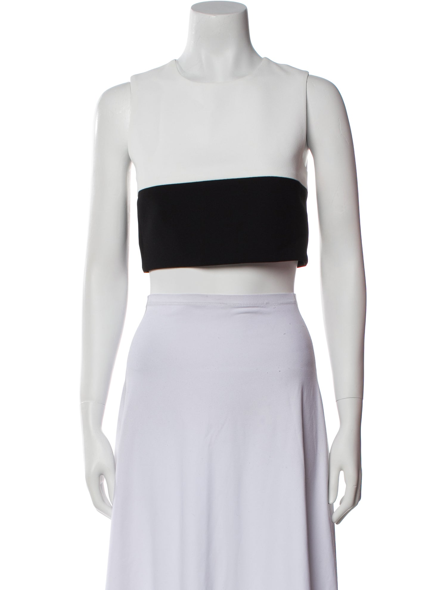 Nicholas Crew Neck Sleeveless Crop Top