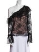 Nicholas Lace Pattern One-Shoulder Blouse