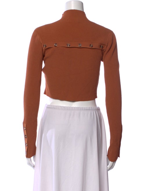 Nicholas Mock Neck Long Sleeve Crop Top