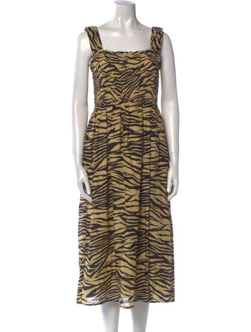 Nicholas Animal Print Midi Length Dress