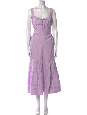 Nicholas Square Neckline Midi Length Dress