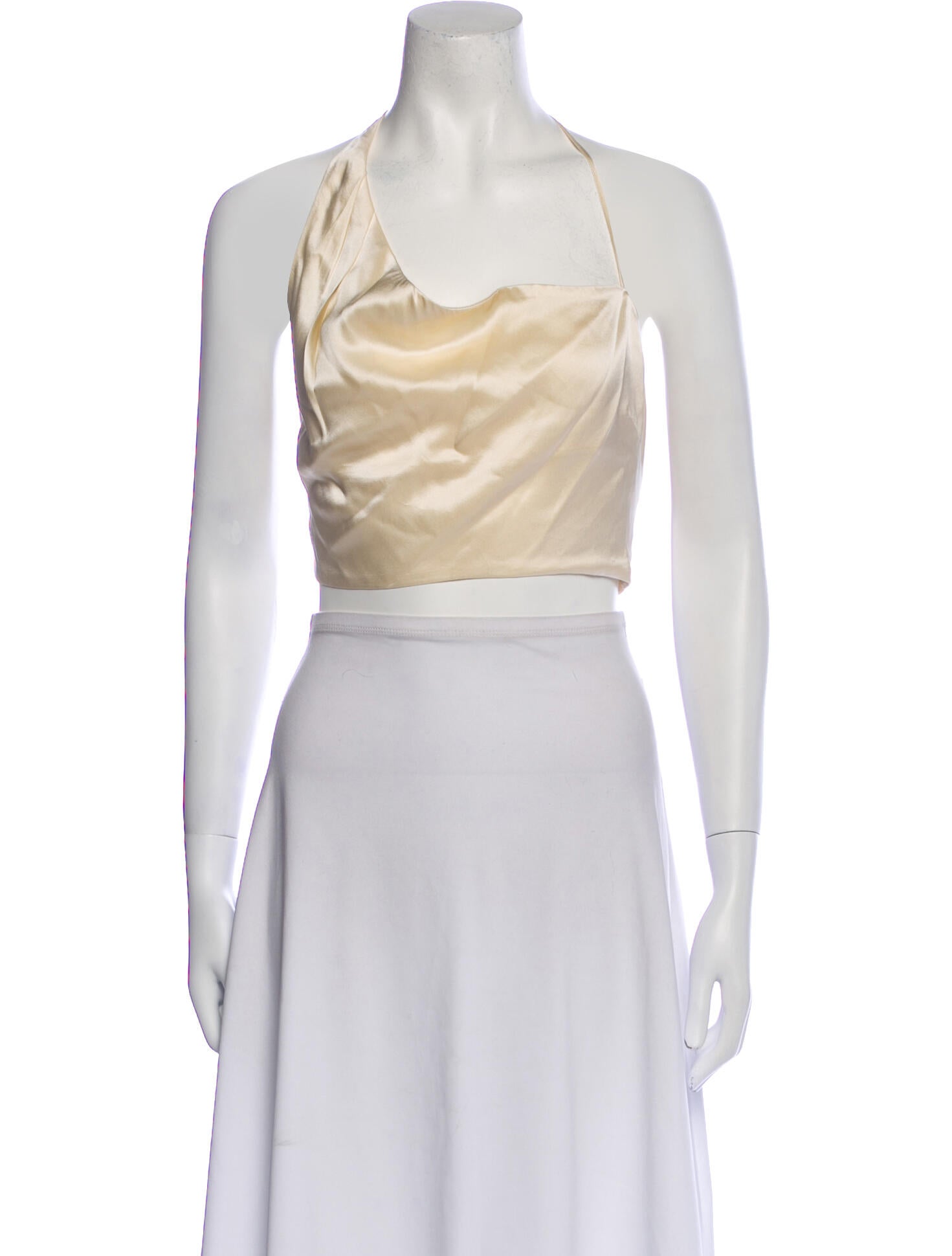 Nicholas Silk Halterneck Crop Top