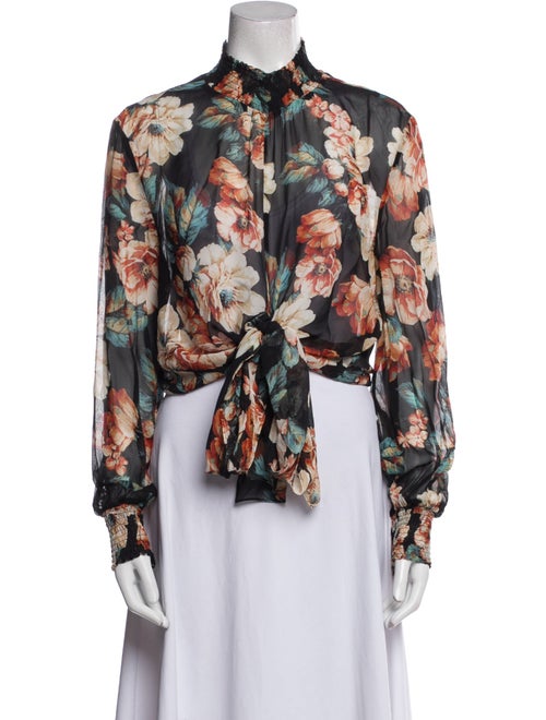 Nicholas Silk Floral Print Blouse