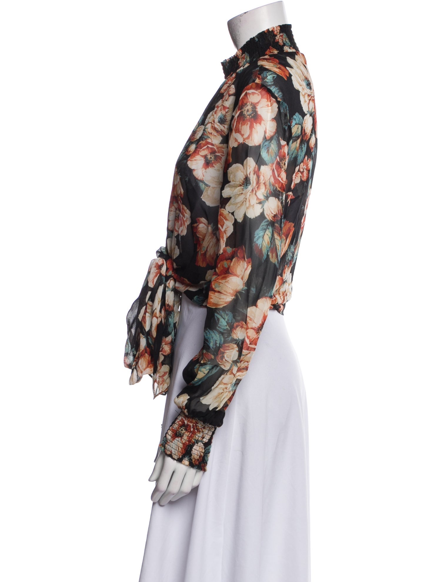 Nicholas Silk Floral Print Blouse
