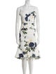 Nicholas Floral Print Midi Length Dress