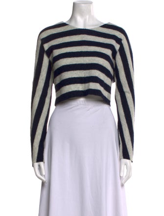 Nicholas Wool Striped Crop Top