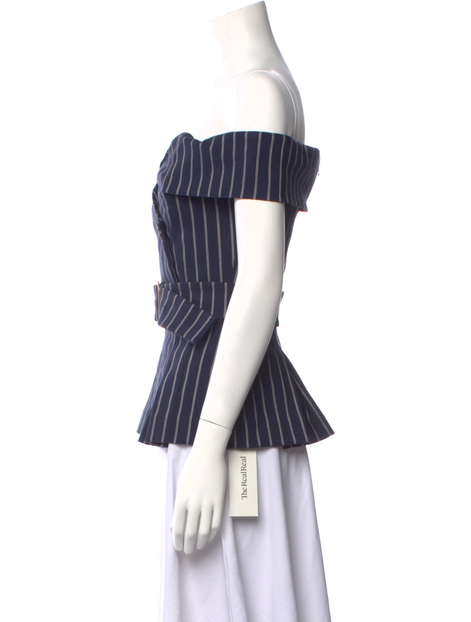 Nicholas Striped Off-The-Shoulder Top