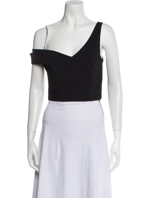 Nicholas One-Shoulder Sleeveless Crop Top