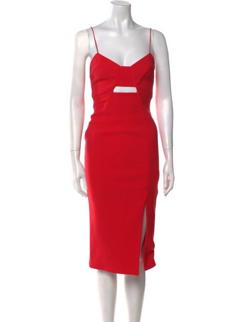 Nicholas V-Neck Knee-Length Dress