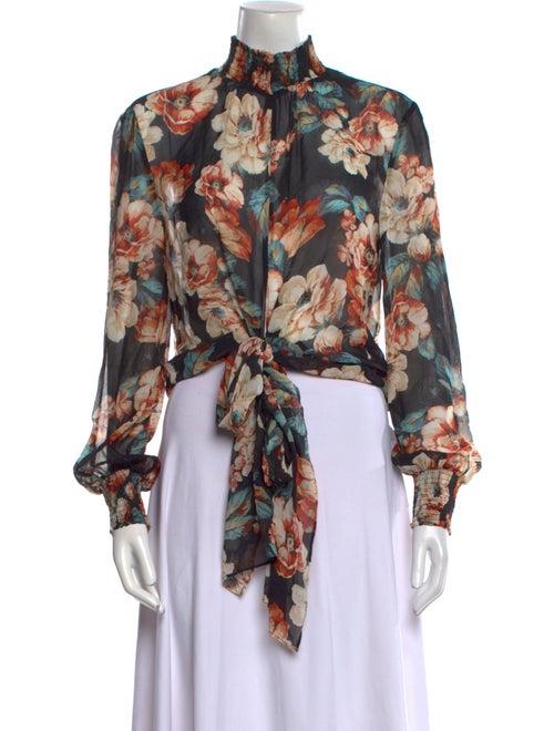 Nicholas Silk Floral Print Blouse