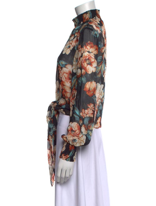 Nicholas Silk Floral Print Blouse