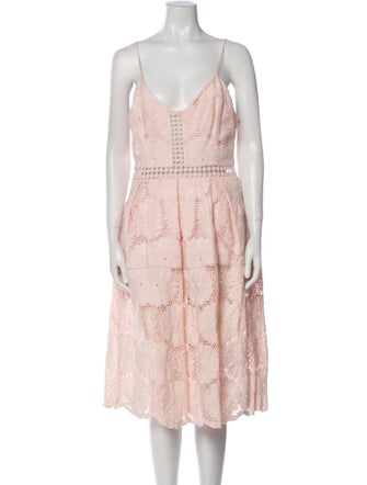 Nicholas V-Neck Knee-Length Dress