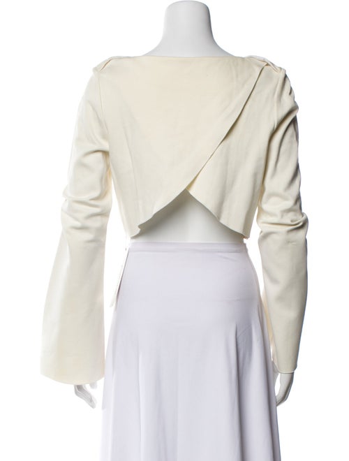 Nicholas Bateau Neckline Long Sleeve Crop Top