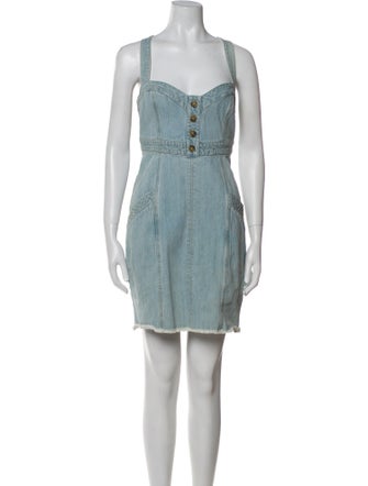 Nicholas Square Neckline Mini Dress