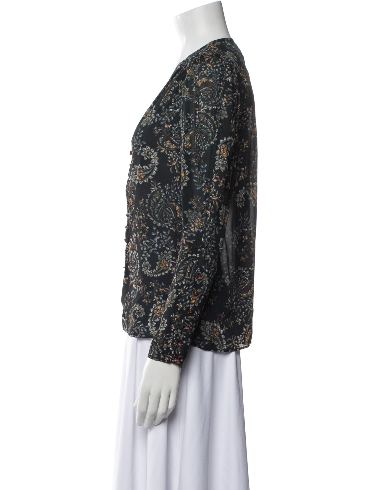 Nicholas Floral Print V-Neck Blouse