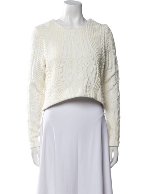 Nicholas Crew Neck Long Sleeve Crop Top