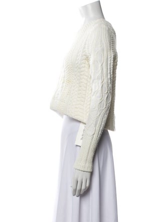 Nicholas Crew Neck Long Sleeve Crop Top