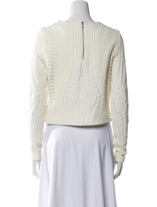 Nicholas Crew Neck Long Sleeve Crop Top