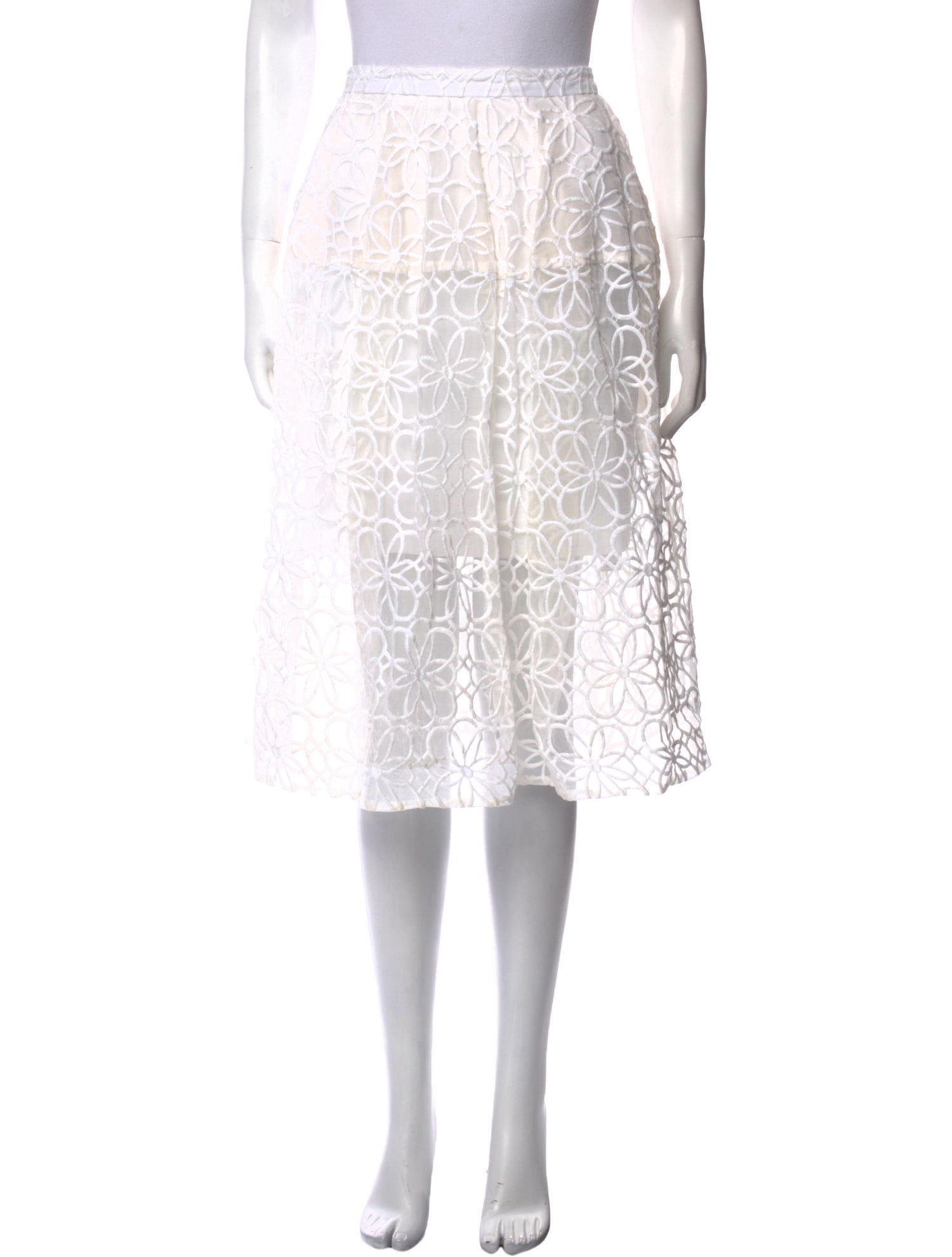 Nicholas Lace Pattern Knee-Length Skirt