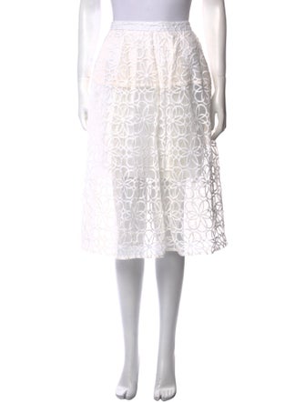 Nicholas Lace Pattern Knee-Length Skirt