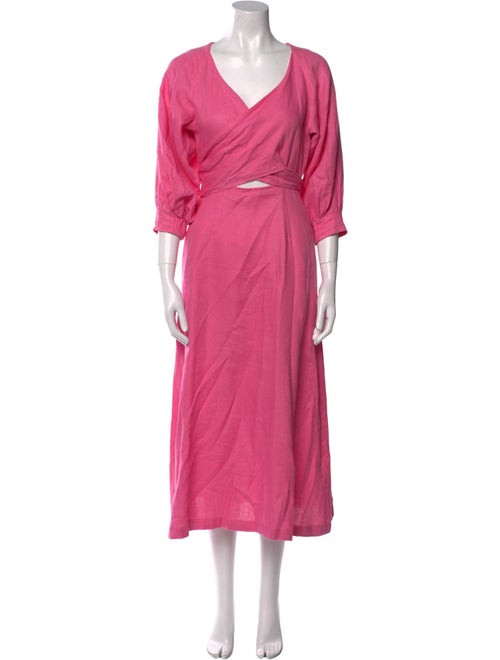 Nicholas Linen Midi Length Dress