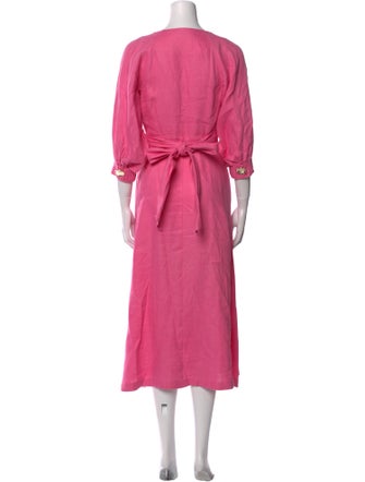 Nicholas Linen Midi Length Dress