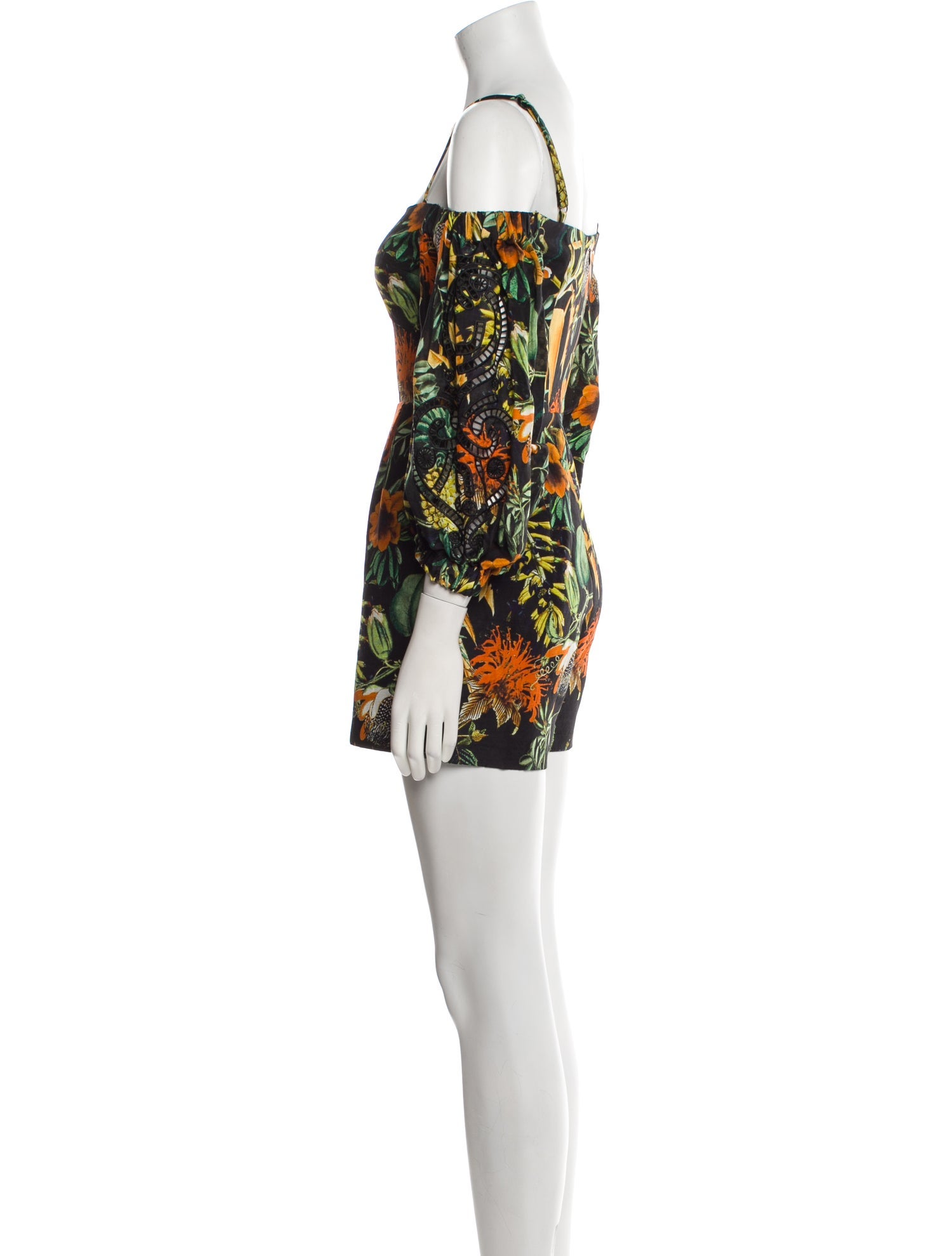 Nicholas Linen Floral Print Romper