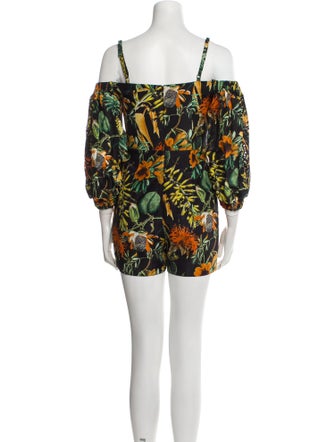 Nicholas Linen Floral Print Romper