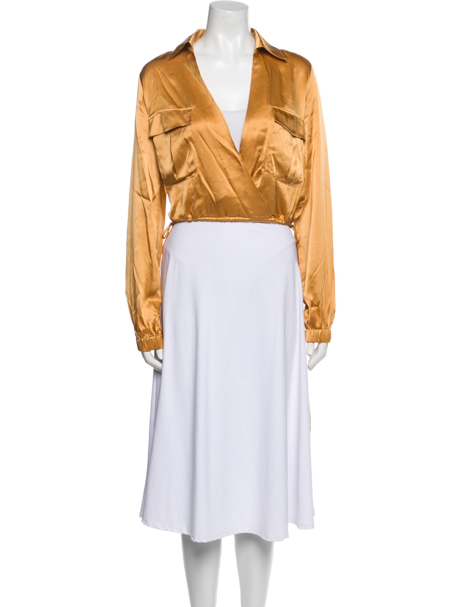 Nicholas Silk V-Neck Crop Top w/ Tags