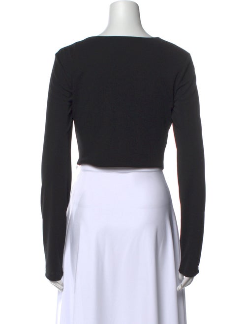 Nicholas Bateau Neckline Long Sleeve Crop Top